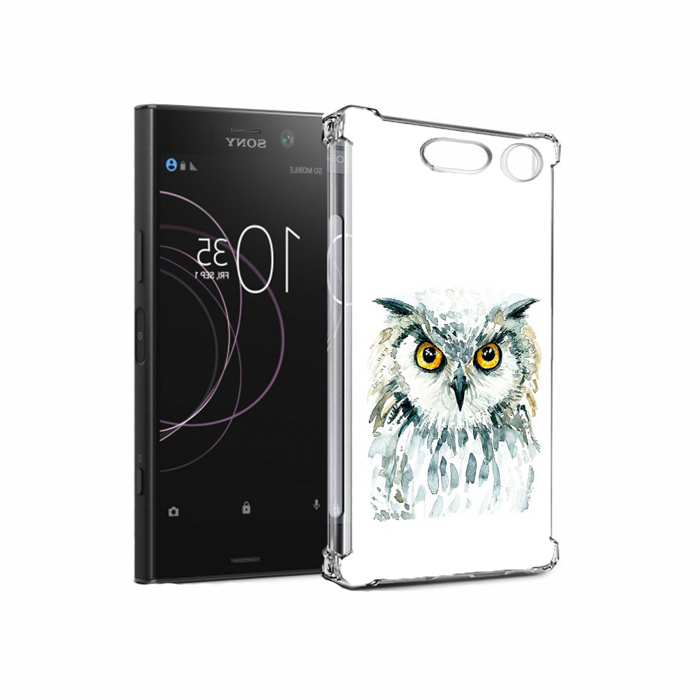 

Чехол MyPads Tocco для Sony Xperia XZ1 Серьезная сова (PT77229.221.156), Прозрачный, Tocco