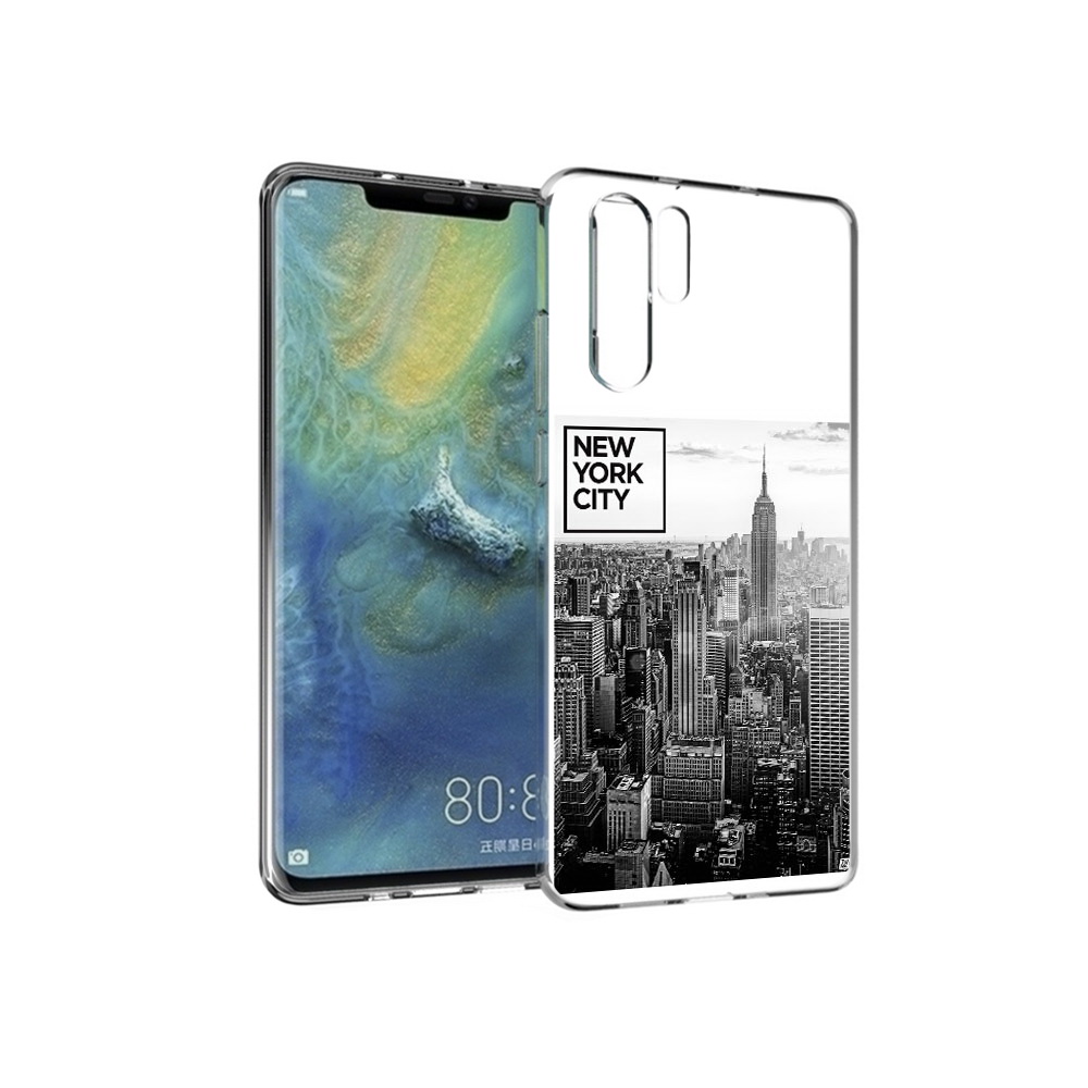 

Чехол MyPads Tocco для Huawei P30 Pro черно белый ньюерк, Прозрачный, Tocco