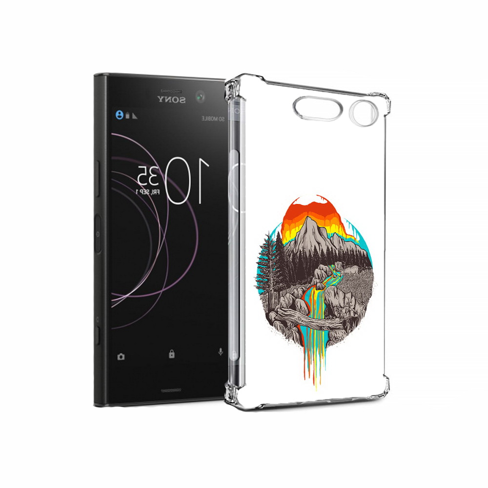 

Чехол MyPads Tocco для Sony Xperia XZ1 Радужный водопад (PT77229.221.144), Прозрачный, Tocco