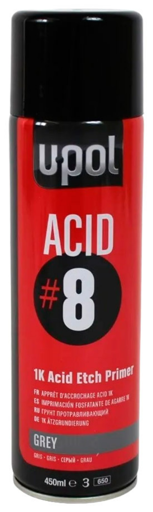 фото Грунт кислотный acid#8 аэрозоль 450мл u-pol acid/al