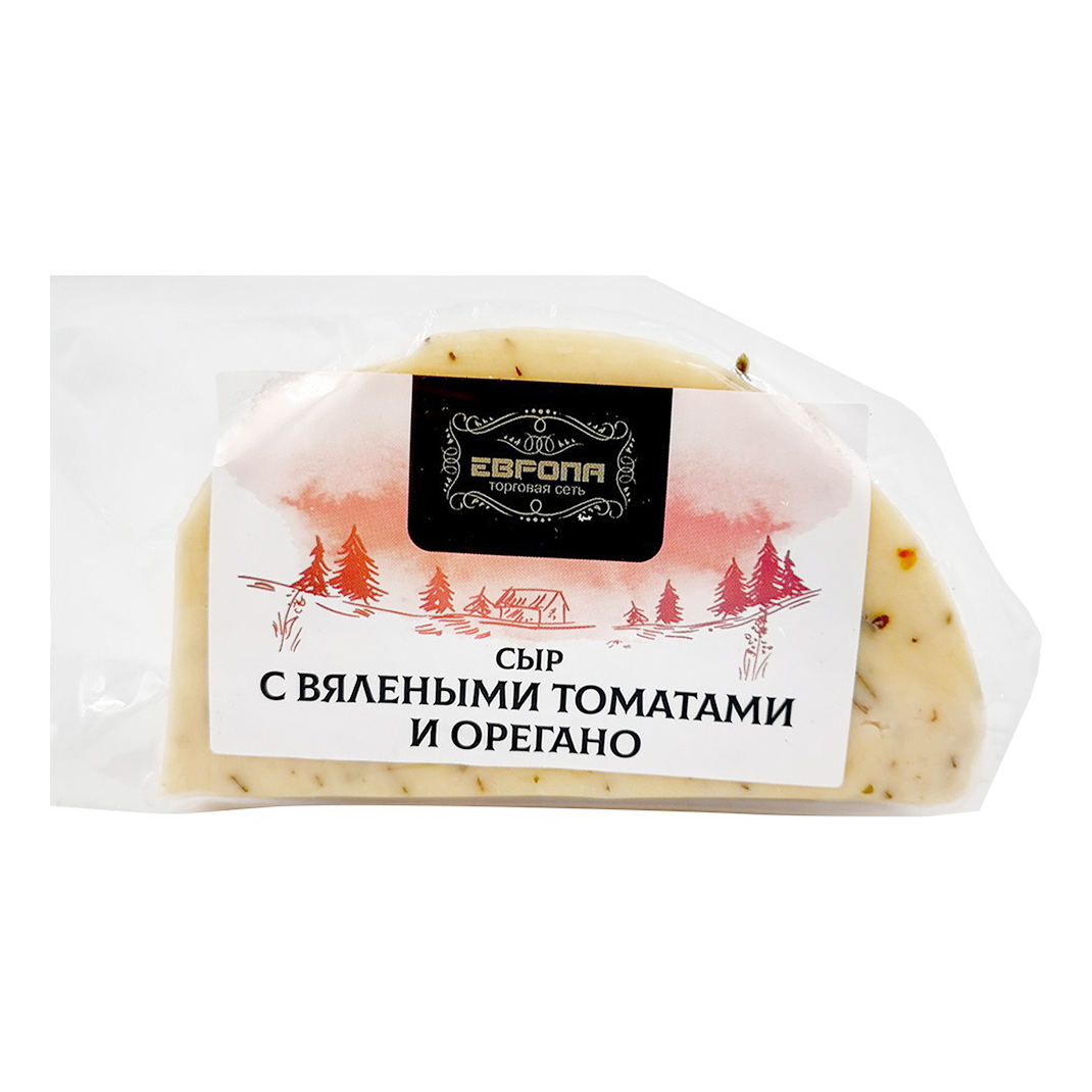 

Сыр полутвердый Европа с вялеными томатами и орегано 50% 245 г