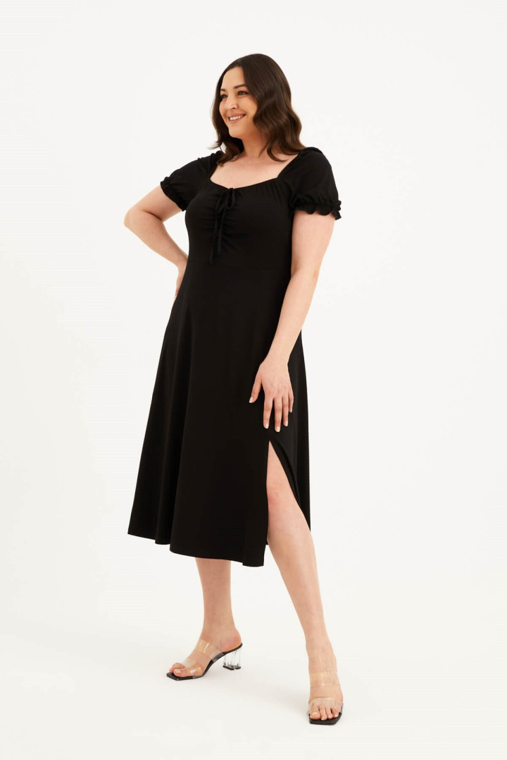 

Платье женское My Line Moda 1571 черное 3XL, Черный, 1571