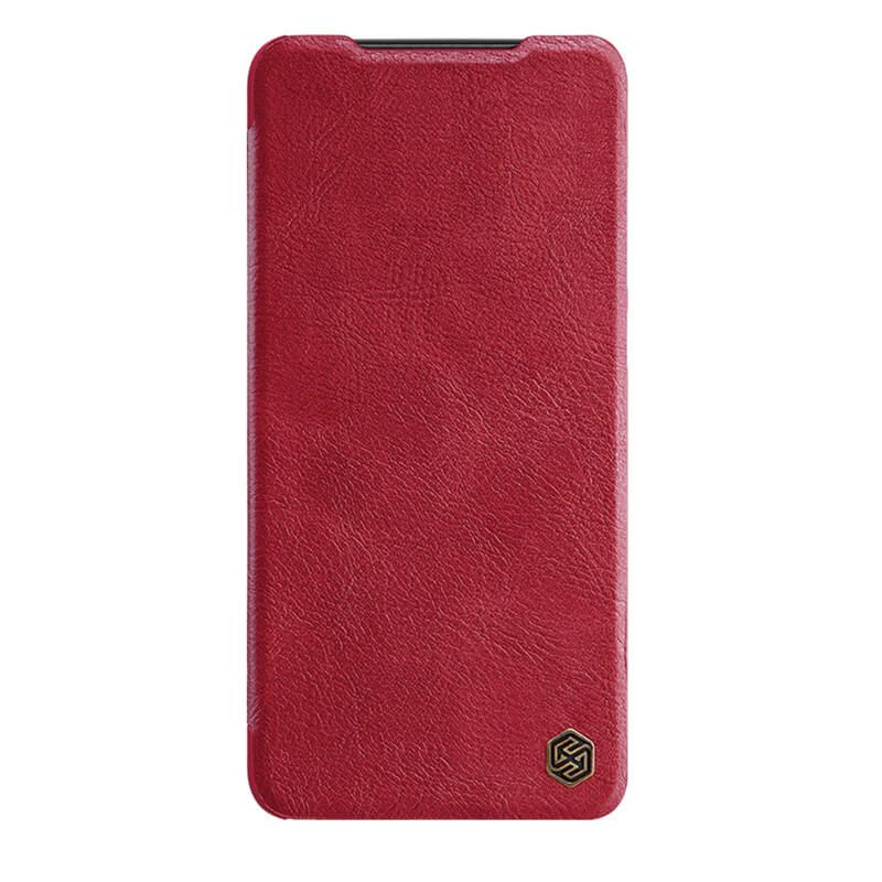 

Кожаный чехол-книжка Nillkin Leather Qin Pro c защитой камеры для Xiaomi Poco F4 (красный)