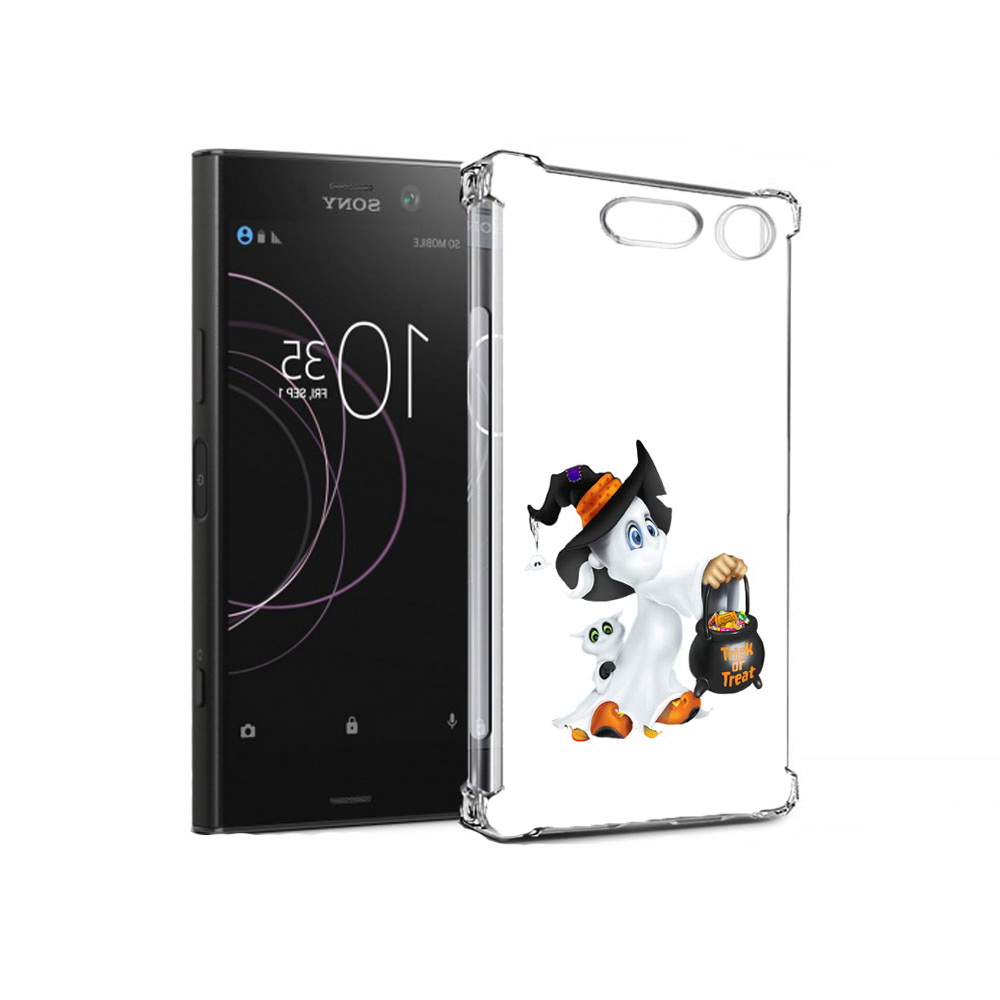 

Чехол MyPads Tocco для Sony Xperia XZ1 Маленький призрак (PT77229.221.113), Прозрачный, Tocco