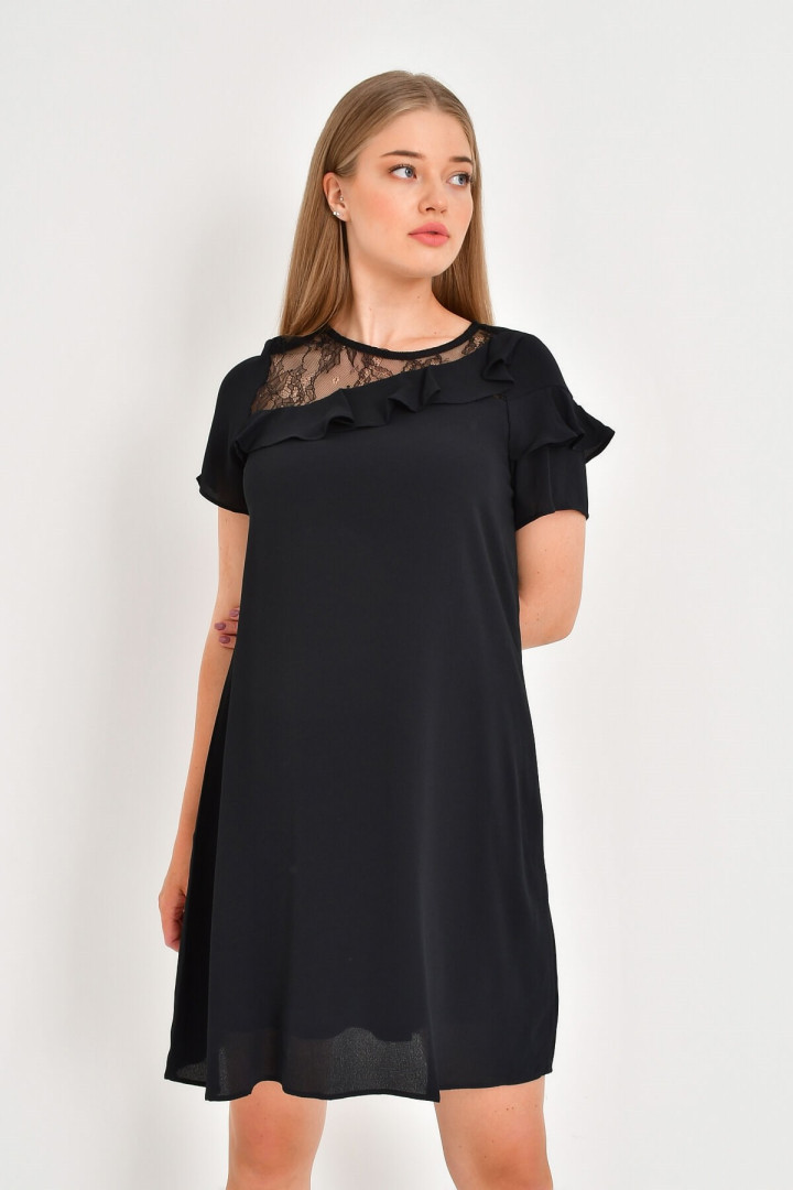 

Платье женское My Line Moda 284 черное 44 RU, Черный, 284