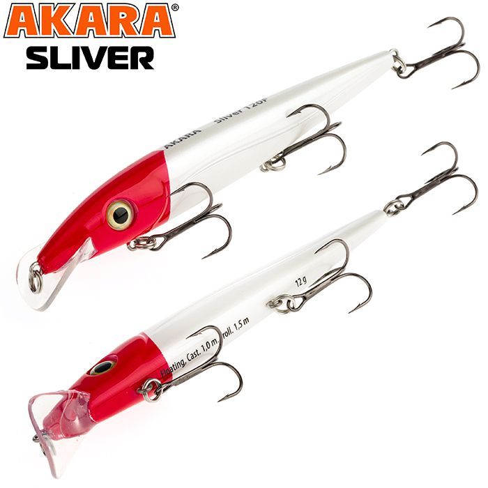 

Воблер Akara Sliver для троллинга, 120мм, 12гр, на судака, цвет A1, minnow, Красный, Sliver