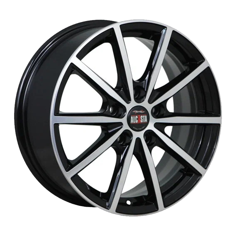 

Колесный диск ALCASTA, M61 7x17/5x114.3ET38 67.1 Bkf, Черный;серебристый