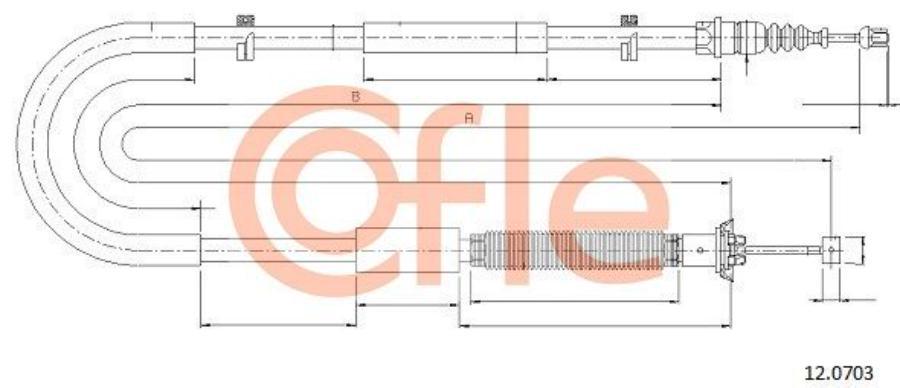 

Трос Стояночного Тормоза Лев Задн Fiat Stilo All 01- Cofle арт. 92.12.0703