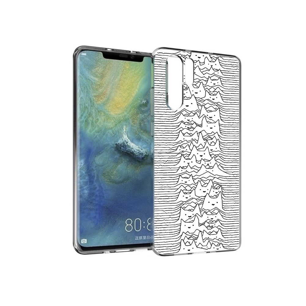 

Чехол MyPads Tocco для Huawei P30 Pro черно белые коты 3D, Прозрачный, Tocco