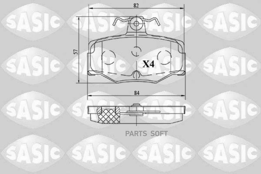 Тормозные колодки SASIC дисковые 6216084