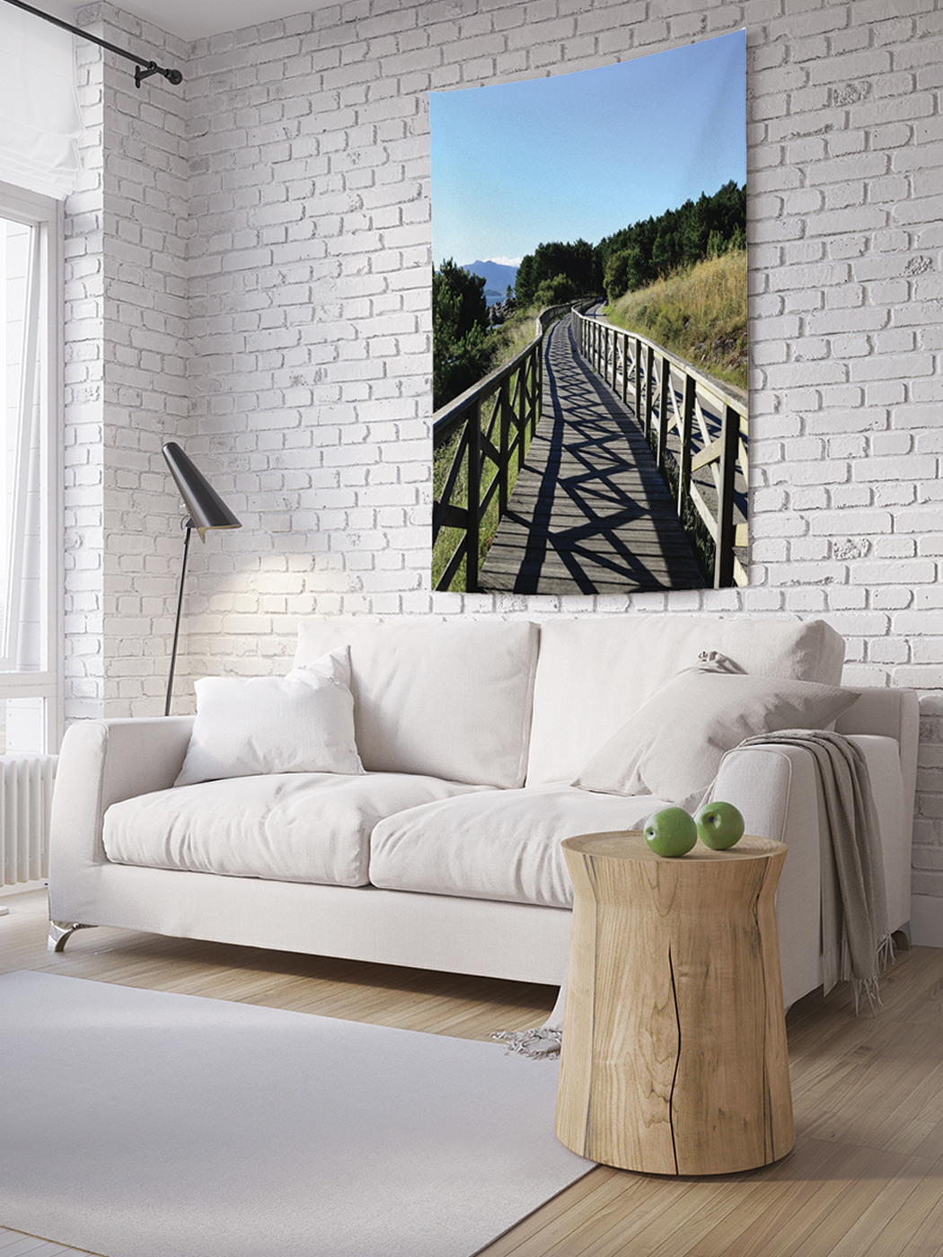 

Вертикальное фотопанно на стену JoyArty Безопасная дорожка над рекой 150x200 см, Безопасная дорожка над рекой