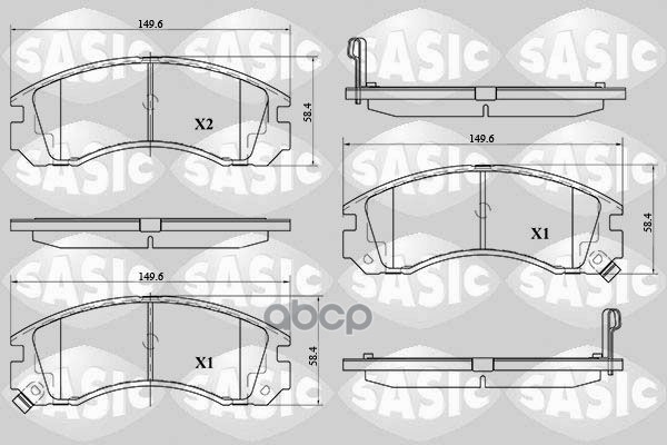 Тормозные колодки SASIC дисковые 6210059