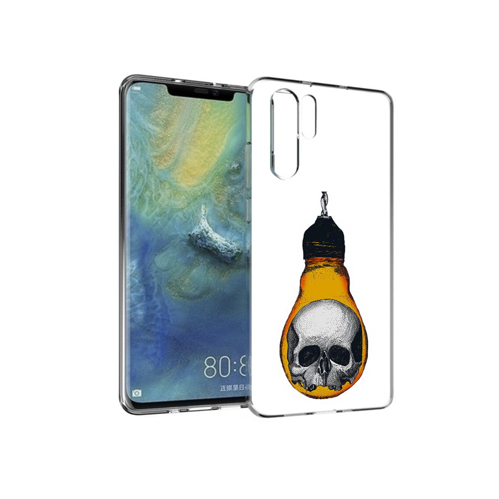 Чехол MyPads Tocco для Huawei P30 Pro череп в лампочке