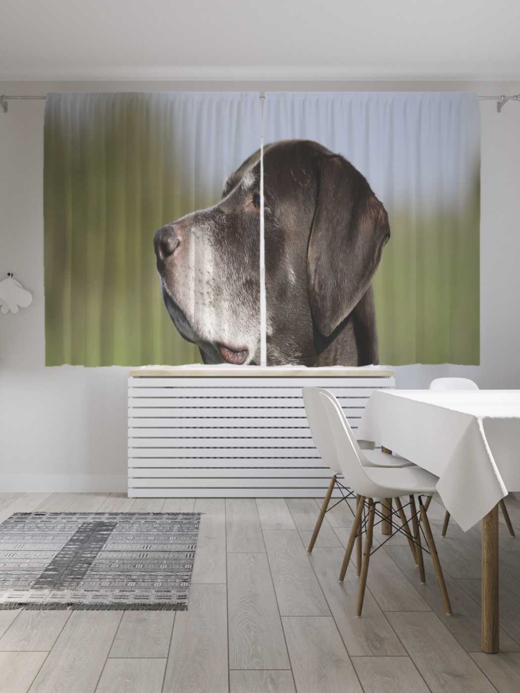 фото Классические шторы joyarty "готов к охоте", серия oxford delux, 2 полотна 145x180 см