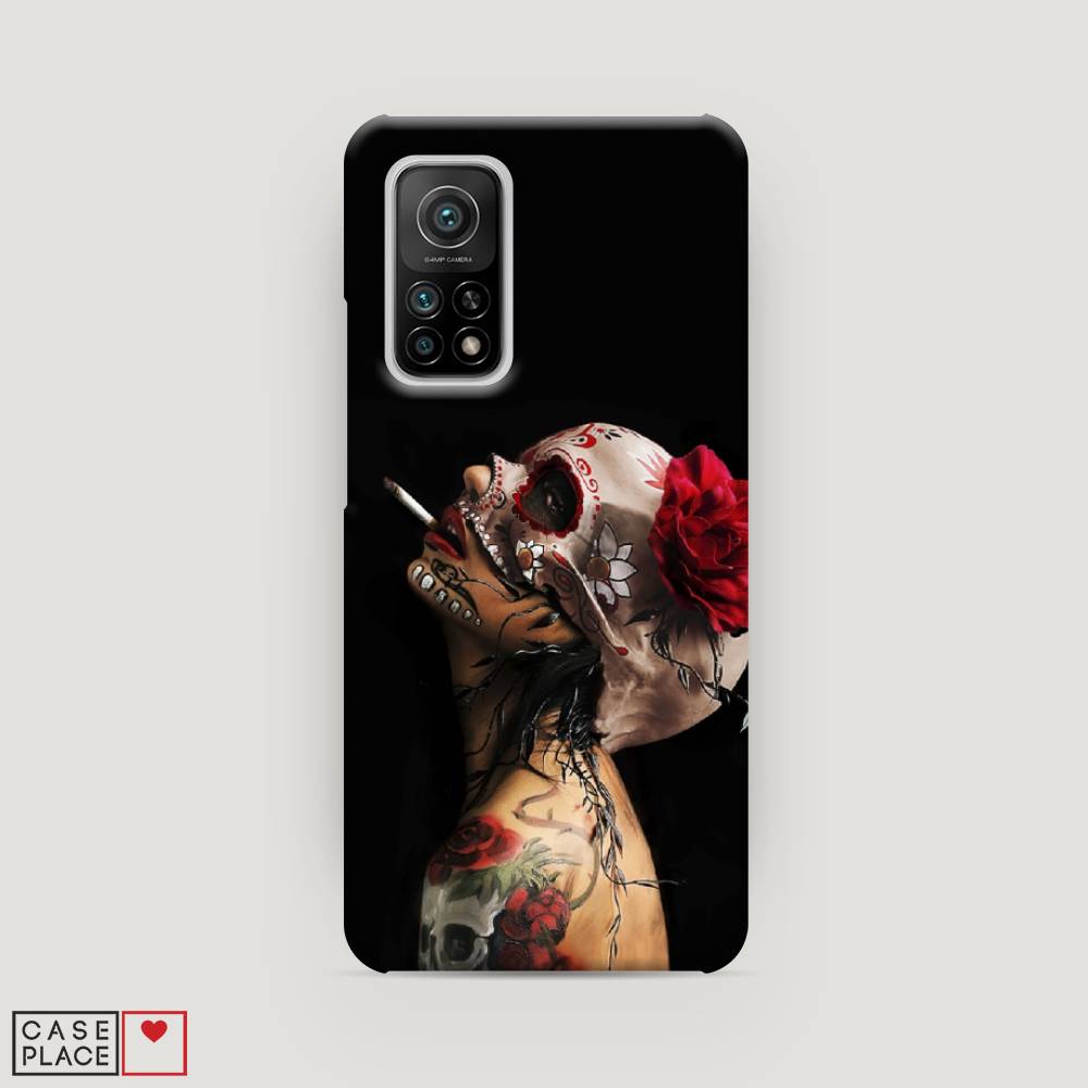 

Пластиковый чехол "Девушка с черепом" на Xiaomi Mi 10T Pro, 37720-7