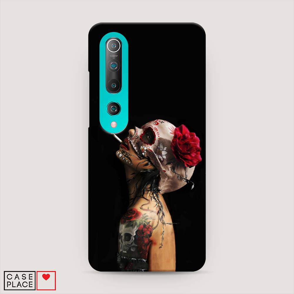 

Пластиковый чехол "Девушка с черепом" на Xiaomi Mi 10, 37520-7