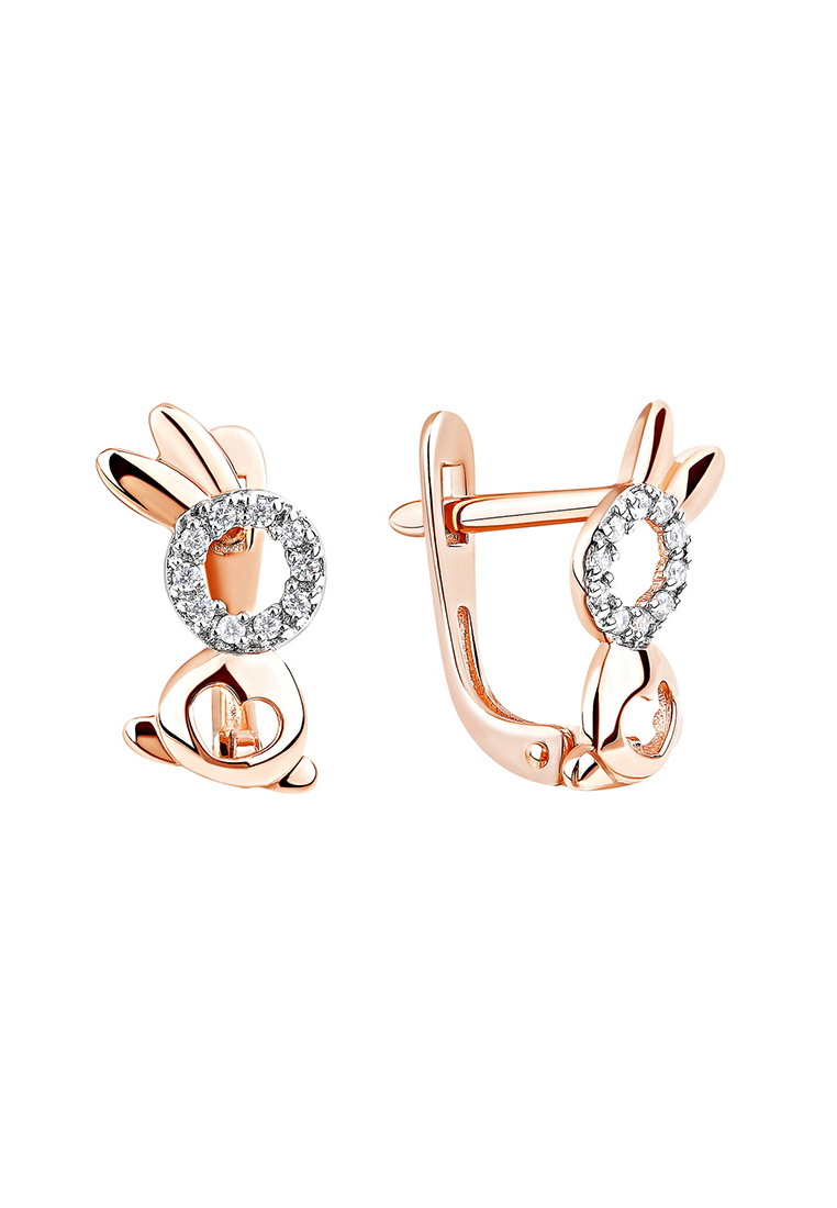

Серьги из красного золота с фианитом Kari Jewelry СЛ-402537, СЛ-402537