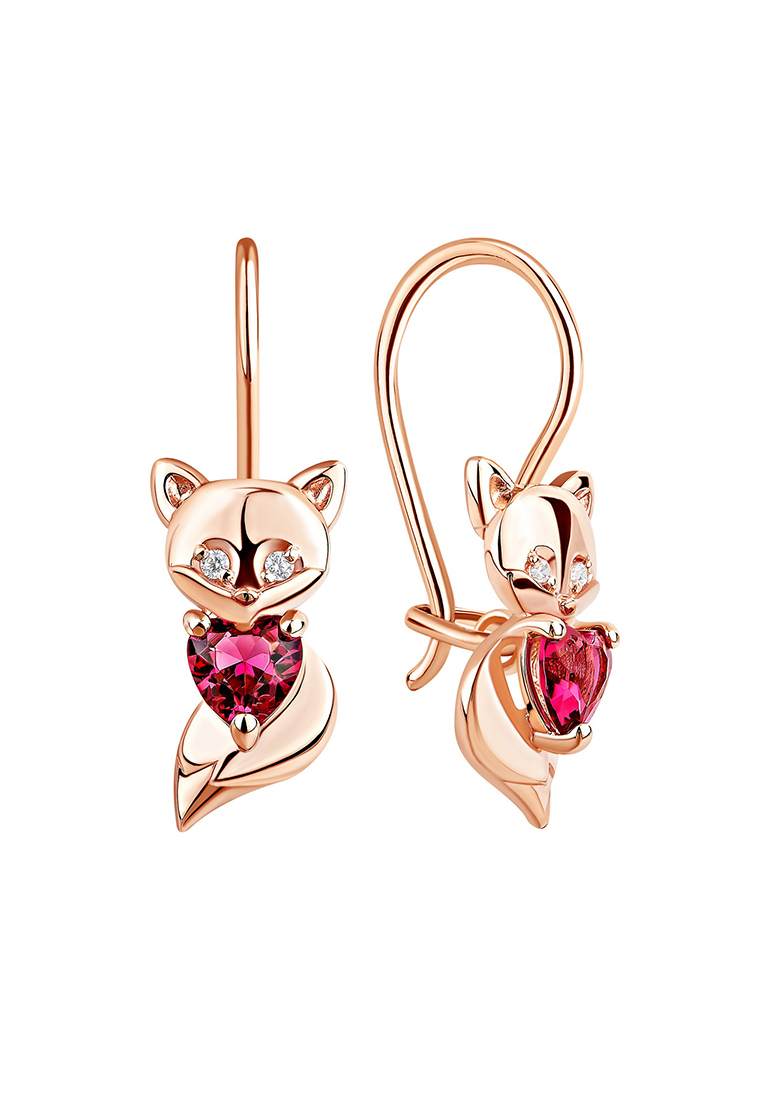 

Серьги из красного золота с фианитом Kari Jewelry СЛ-462264, СЛ-462264