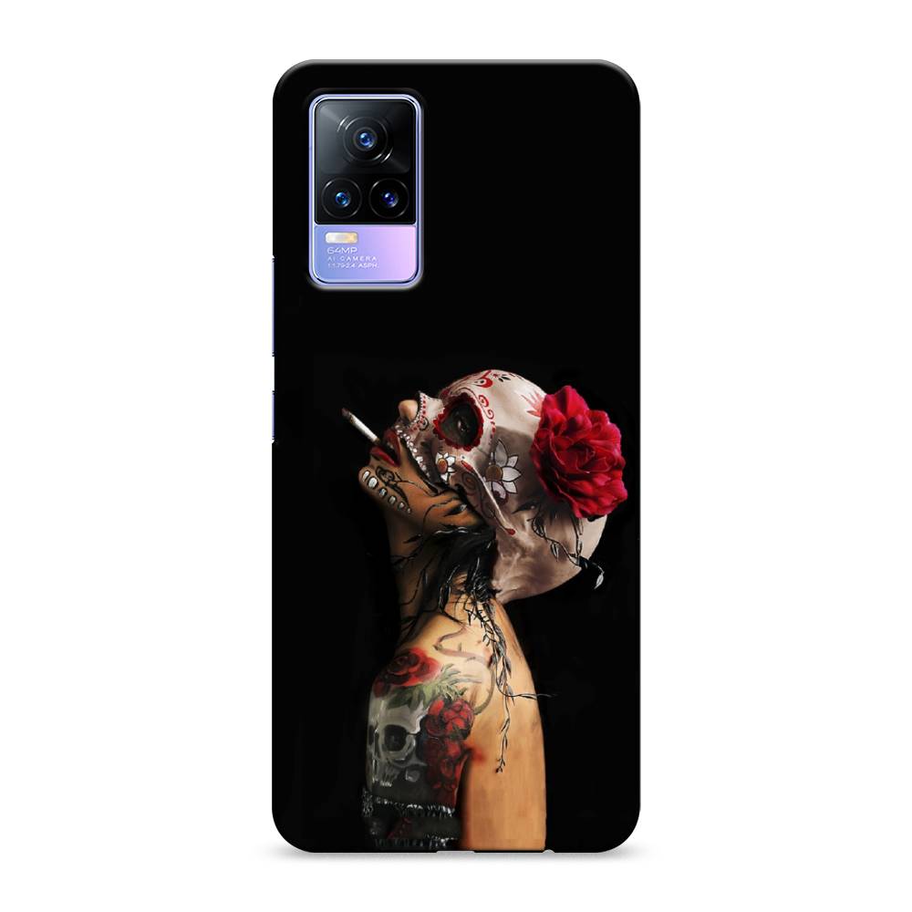 

Пластиковый чехол "Девушка с черепом" на Vivo V21e 4G, 264520-7