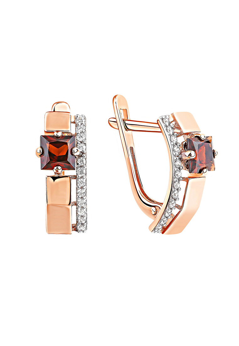 

Серьги из красного золота с гранатом/фианитом Kari Jewelry СЛ-431021-ГР, СЛ-431021-ГР