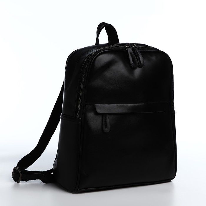 Сумка-рюкзак женская Sima-land leather черная, 27х10х32 см