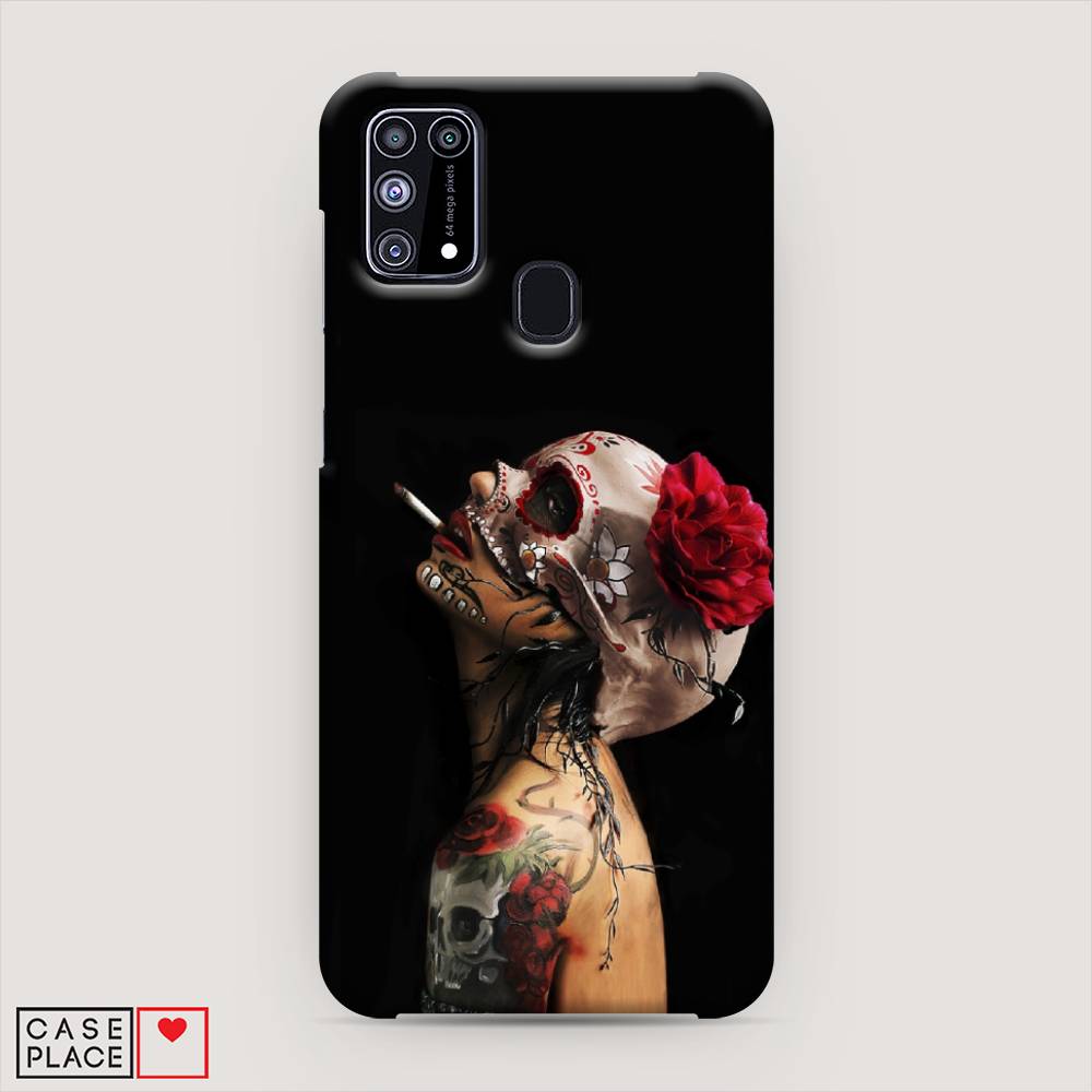 

Пластиковый чехол "Девушка с черепом" на Samsung Galaxy M31, 2100720-7