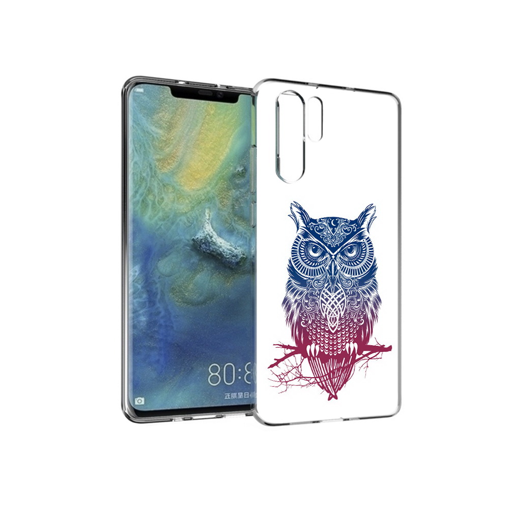 

Чехол MyPads Tocco для Huawei P30 Pro хиппи сова, Прозрачный, Tocco