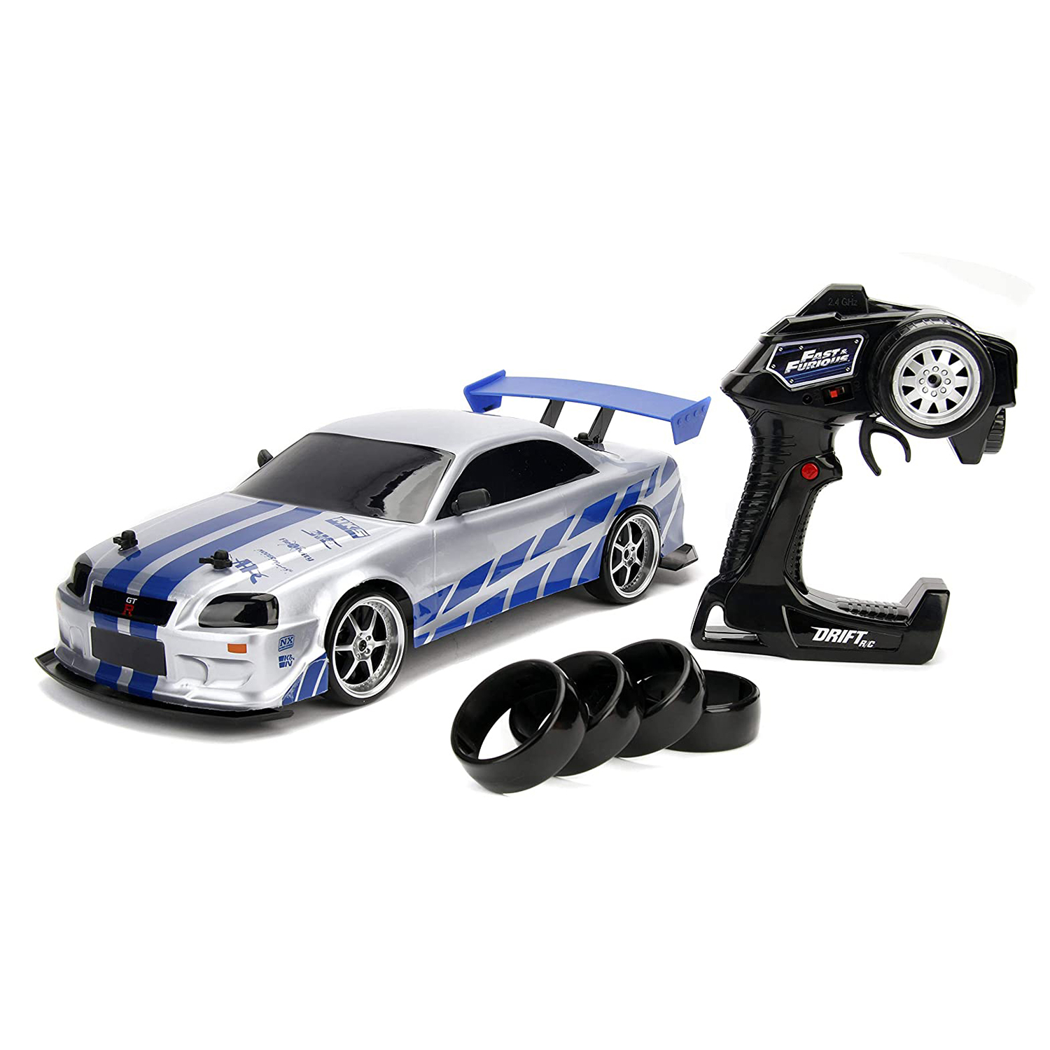 

Модель машинки Jada Toys Р/У модель Nissan R34 1:10 Drift R/C