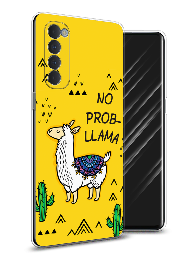 

Чехол Awog на Oppo Reno 4 Pro "No probLLama", Разноцветный, 258950-2