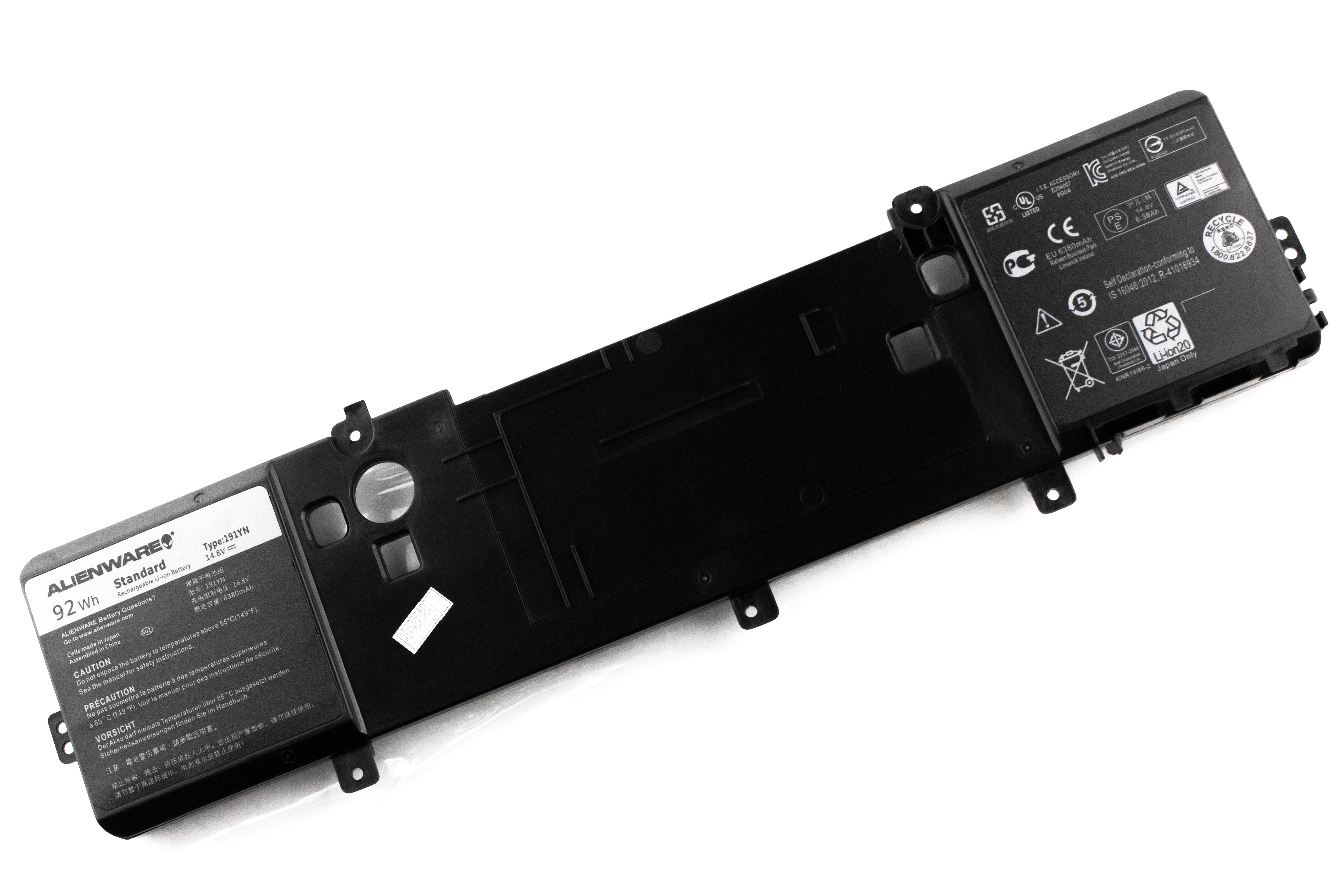

Аккумулятор для ноутбука Dell Alienware 15 R1 R2 (14.8V 6380mAh) ORG 191YN 2F3W1