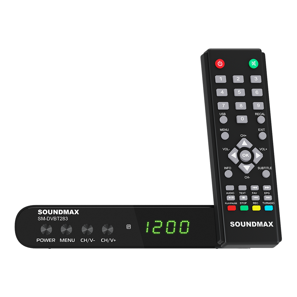 DVB-T2 приставка Soundmax SM-DVBT283 Black