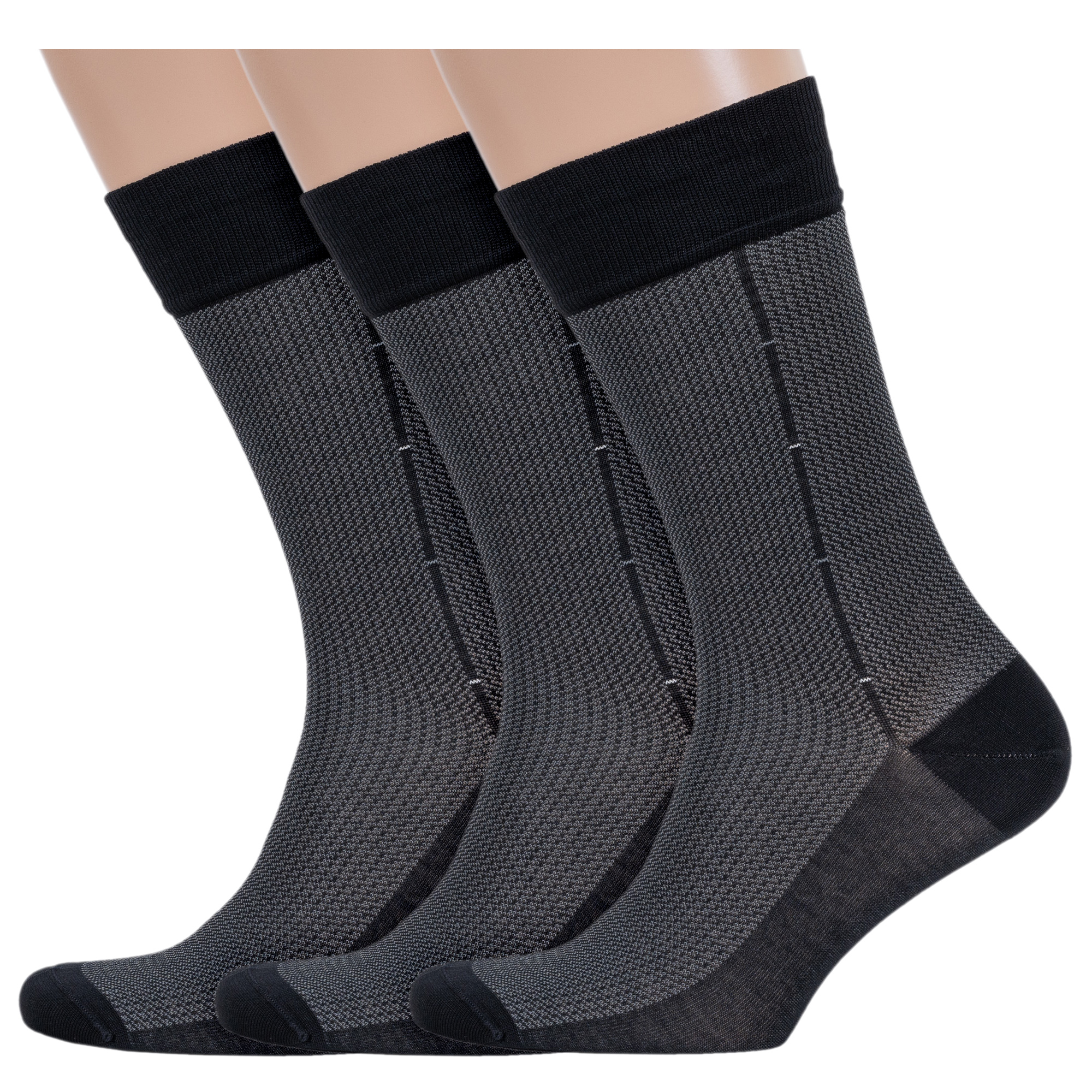 

Комплект носков мужских LorenzLine 3-М9 черных 25, Черный, 3-М9