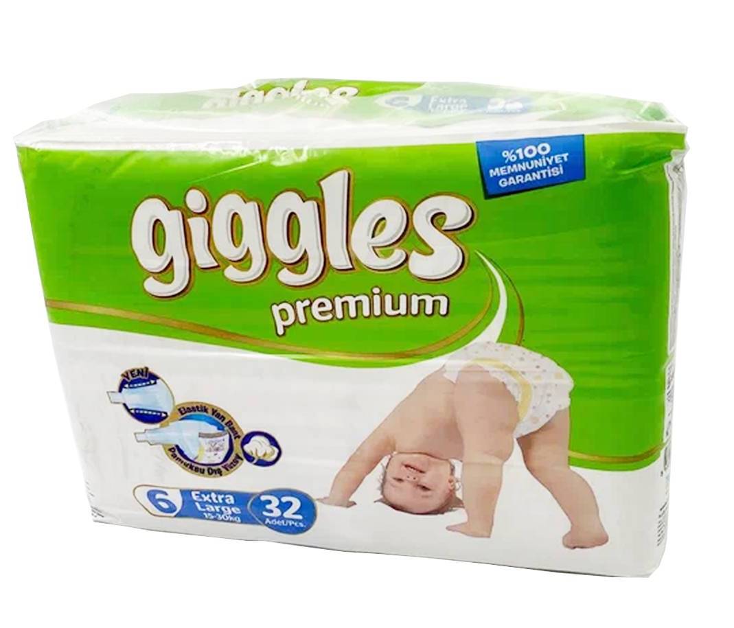 

Подгузники Giggles PREMIUM Extra Large, 15-30 кг, 32 шт., ExtraLarge