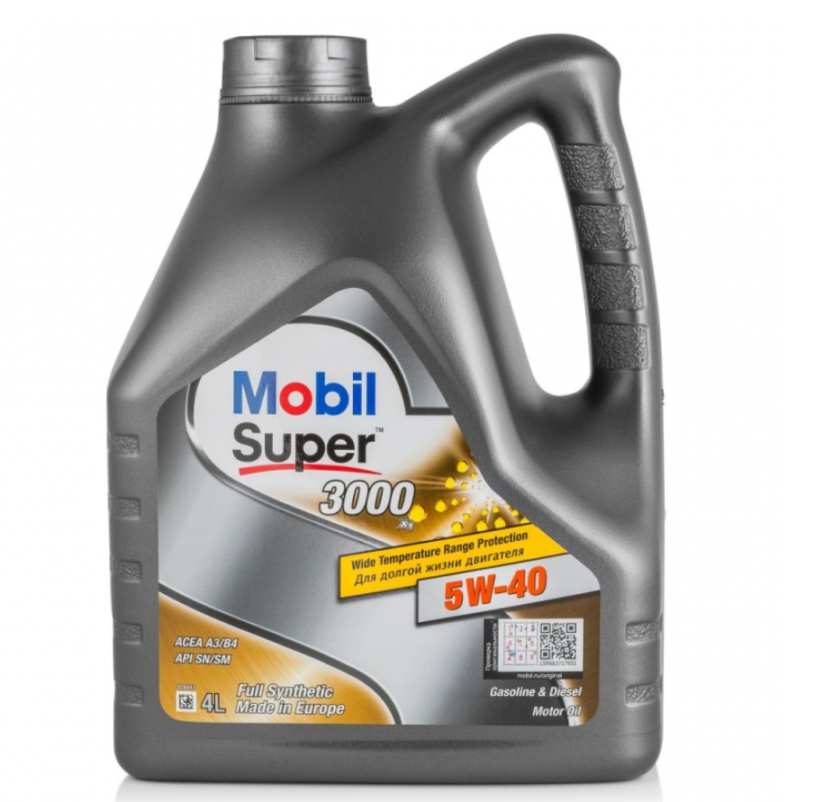 

Моторное масло MOBIL Super 3000 X1 синтетическое 5W40 4л