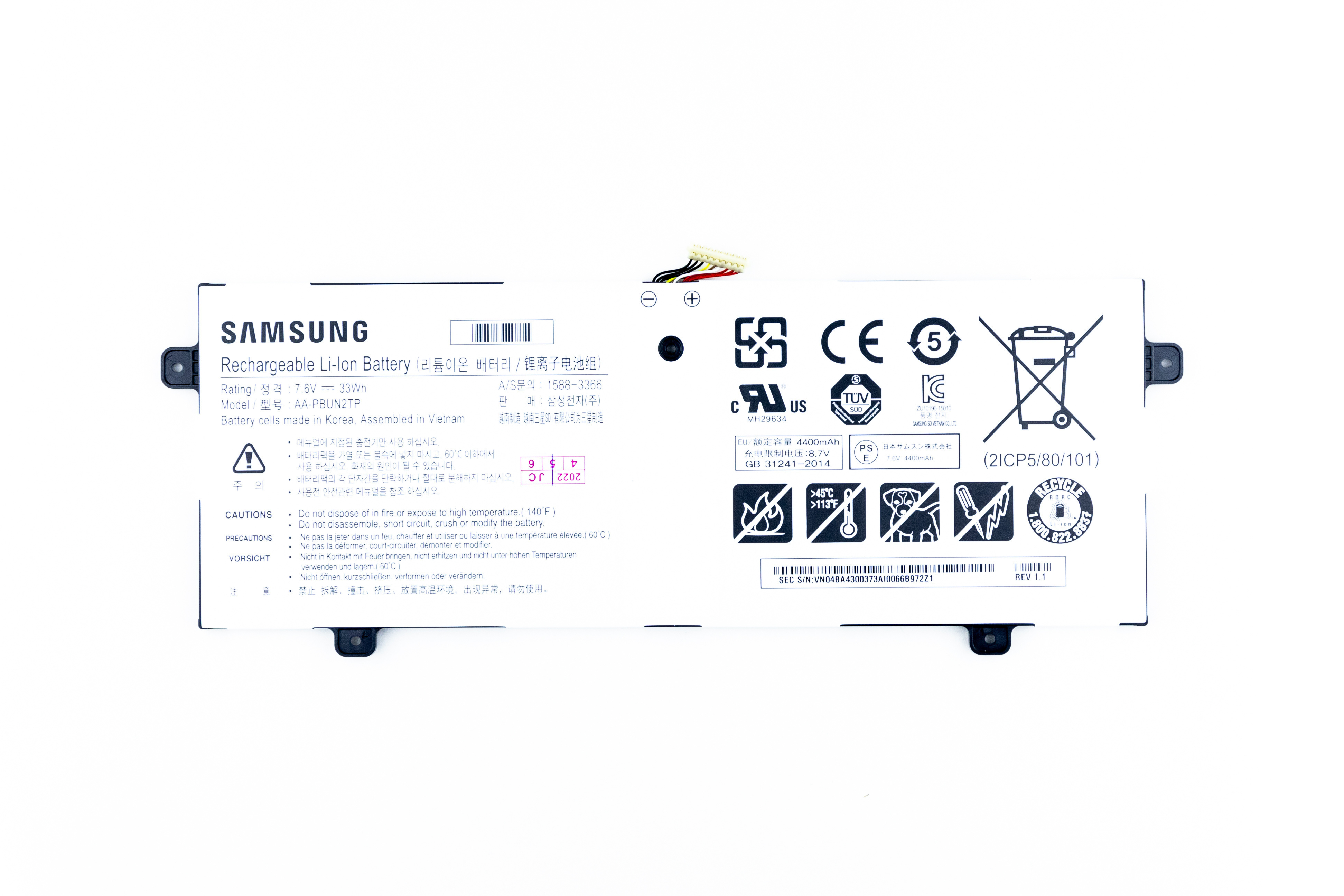 

Аккумулятор для ноутбука Samsung Chromebook 3 XE500C13 (7.6V 4400mAh) AA-PBUN2TP