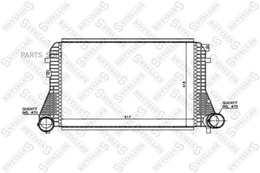 

STELLOX 10-40038-SX интеркулер Audi A3, VW Golf Touran Caddy all 03> 1шт