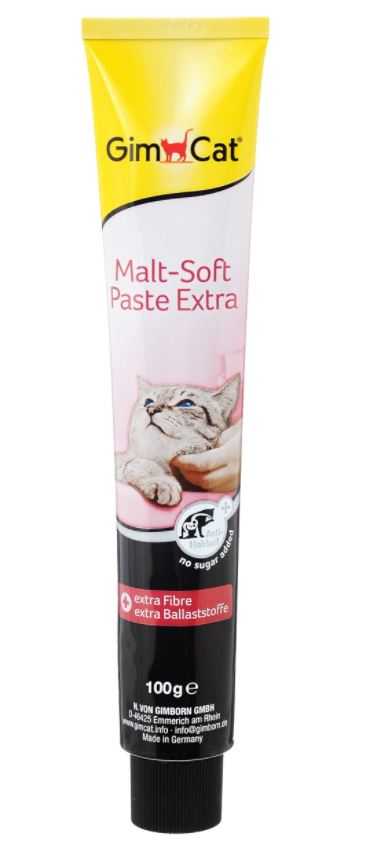 фото Паста для выведения шерсти для кошек gimpet malt-soft extra, 100 г