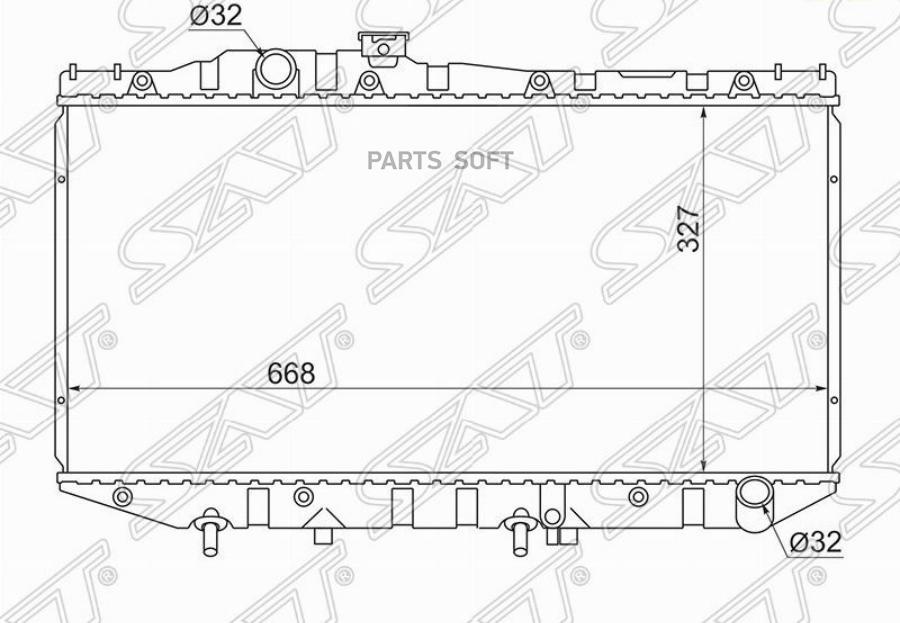 

SAT Радиатор TOYOTA CAMRY/VISTA 1.8/2.0 86-90