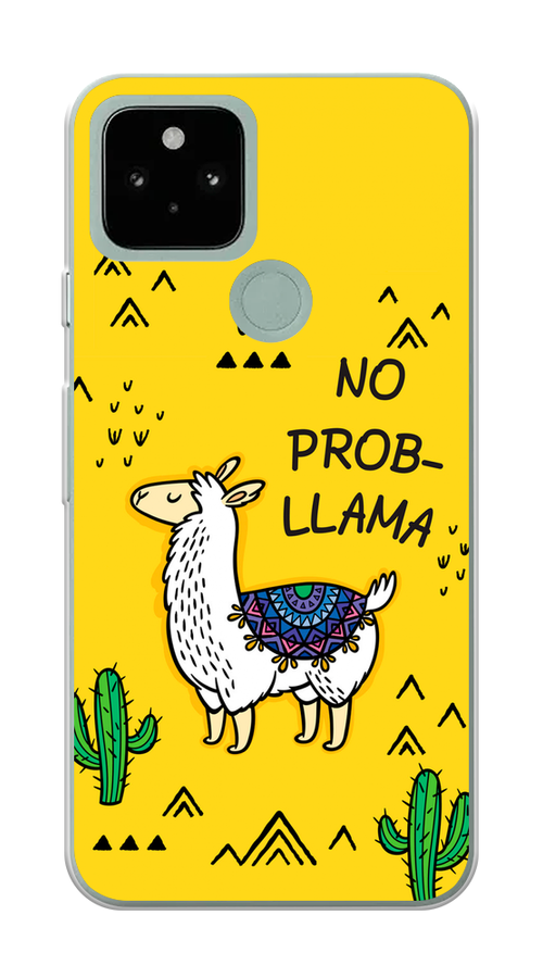 

Чехол Awog на Google Pixel 5 "No probLLama", Разноцветный, 270750-2