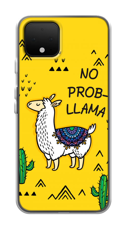 

Чехол Awog на Google Pixel 4 "No probLLama", Разноцветный, 270250-2