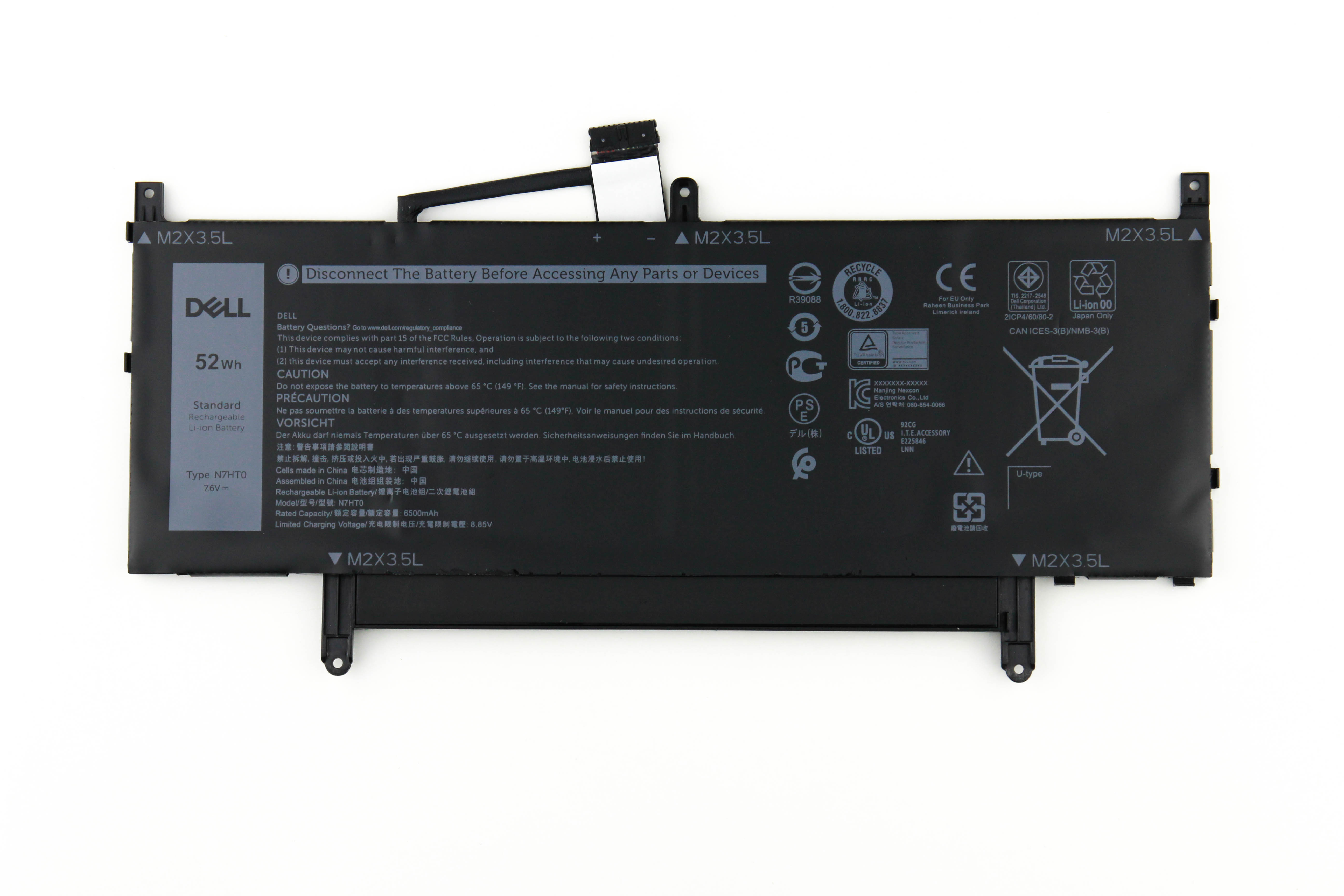 

Аккумулятор для ноутбука Dell Latitude 9510 ORG (7.6V 6500mAh) N7HT0