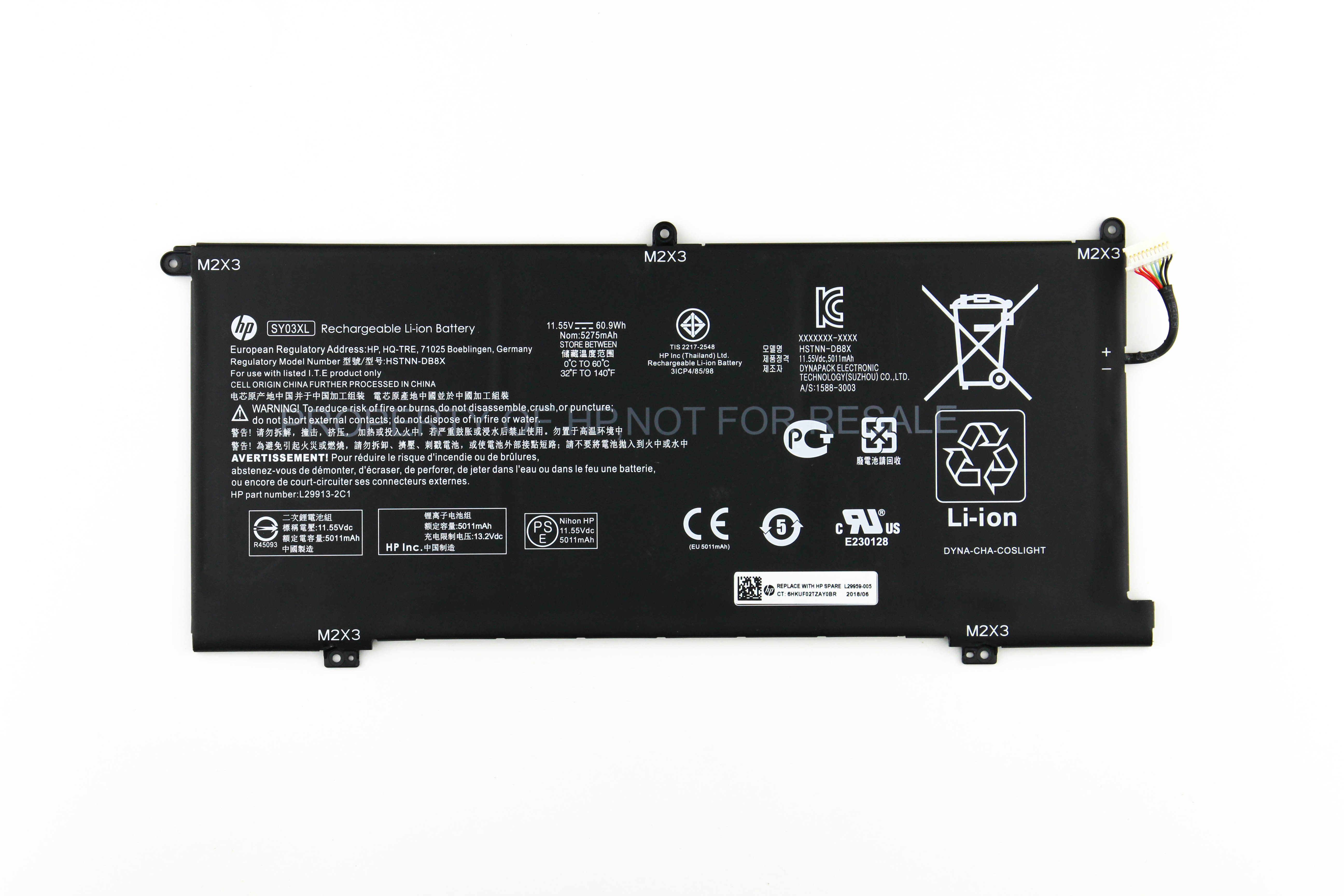 

Аккумулятор для ноутбука HP Chromebook 15-DE 14-DA ORG (11.55V 5275mAh) SY03XL