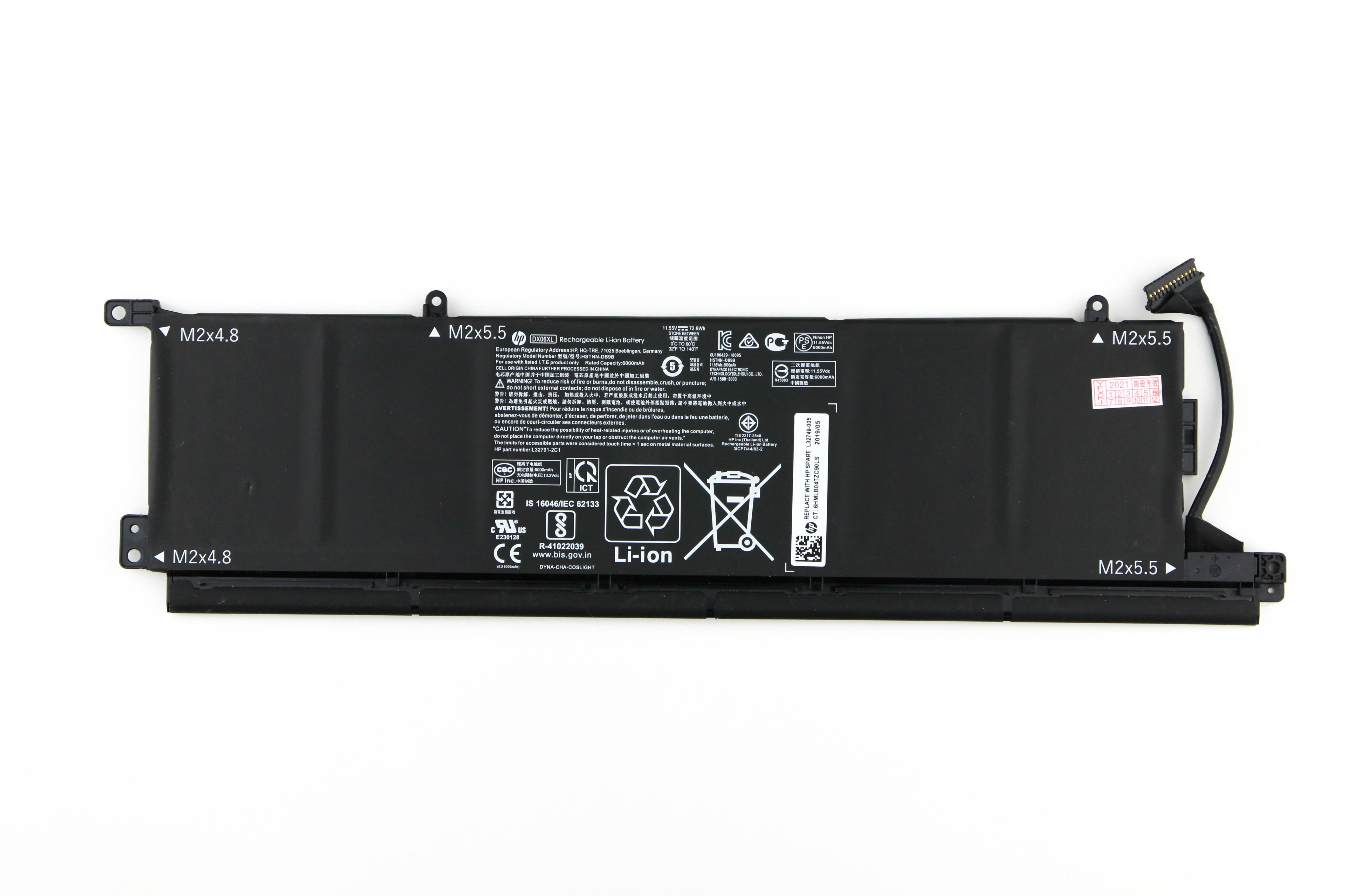 Аккумулятор для ноутбука HP 15-DG ORG (11.55V 6000mAh)  DX06XL