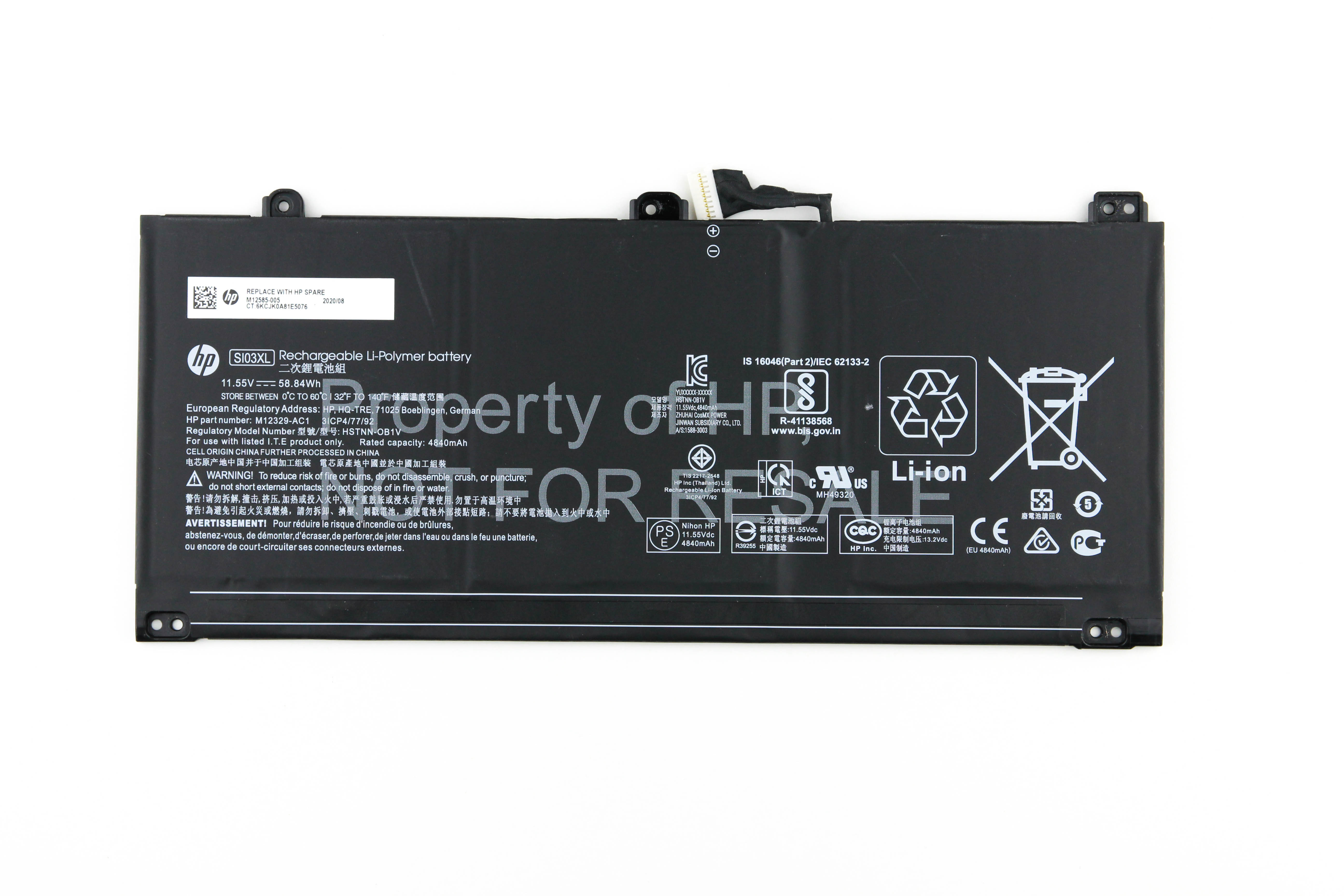 

Аккумулятор для ноутбука HP 14B-NB ORG (11.55V 4840mAh) SI03XL