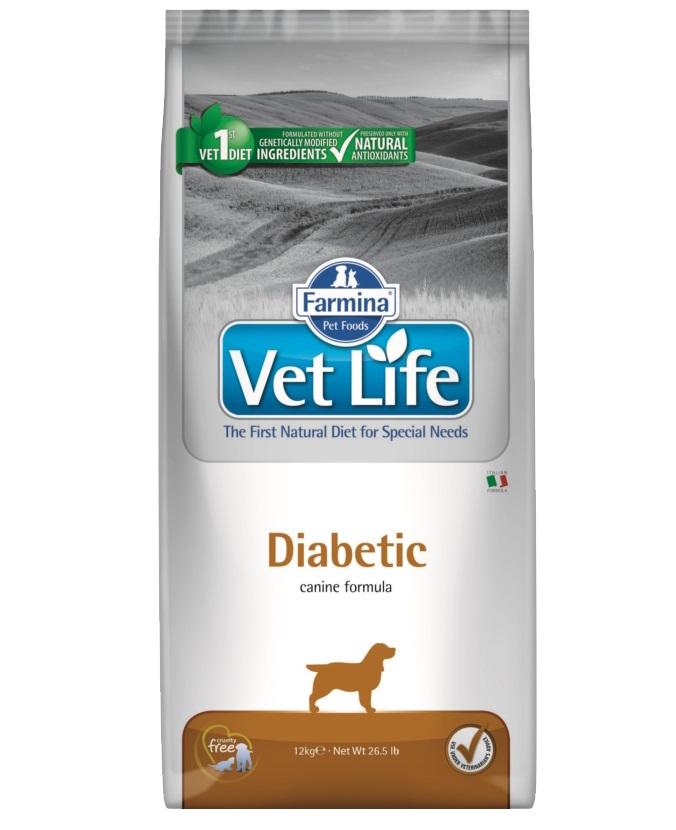 фото Сухой корм для собак farmina vet life diabetic, при диабете, курица, 2кг