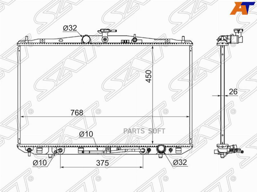 

SAT Радиатор LEXUS RX270 09-
