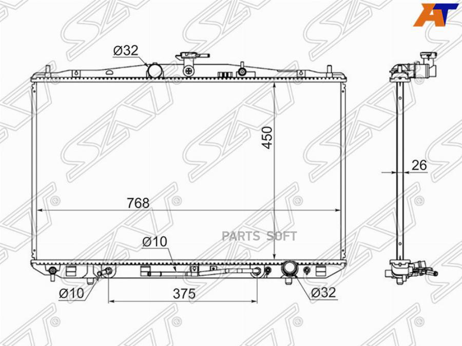 SAT Радиатор LEXUS RX270 09-