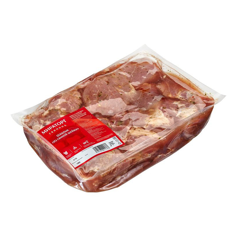 Шашлык Мираторг из свиной шейки охлажденный, +-2,2 кг