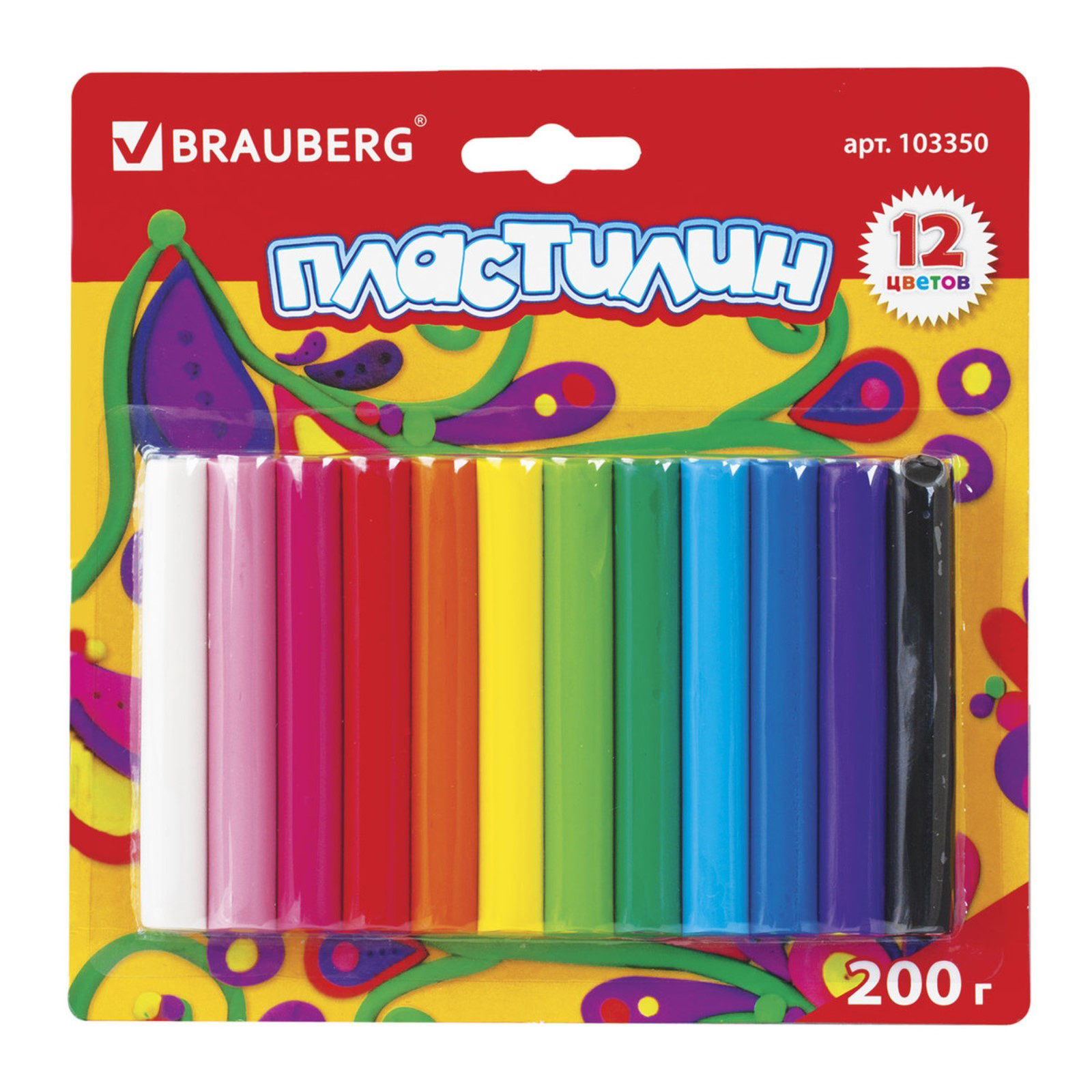 

Пластилин Brauberg 103350.197400 12 шт, Разноцветный