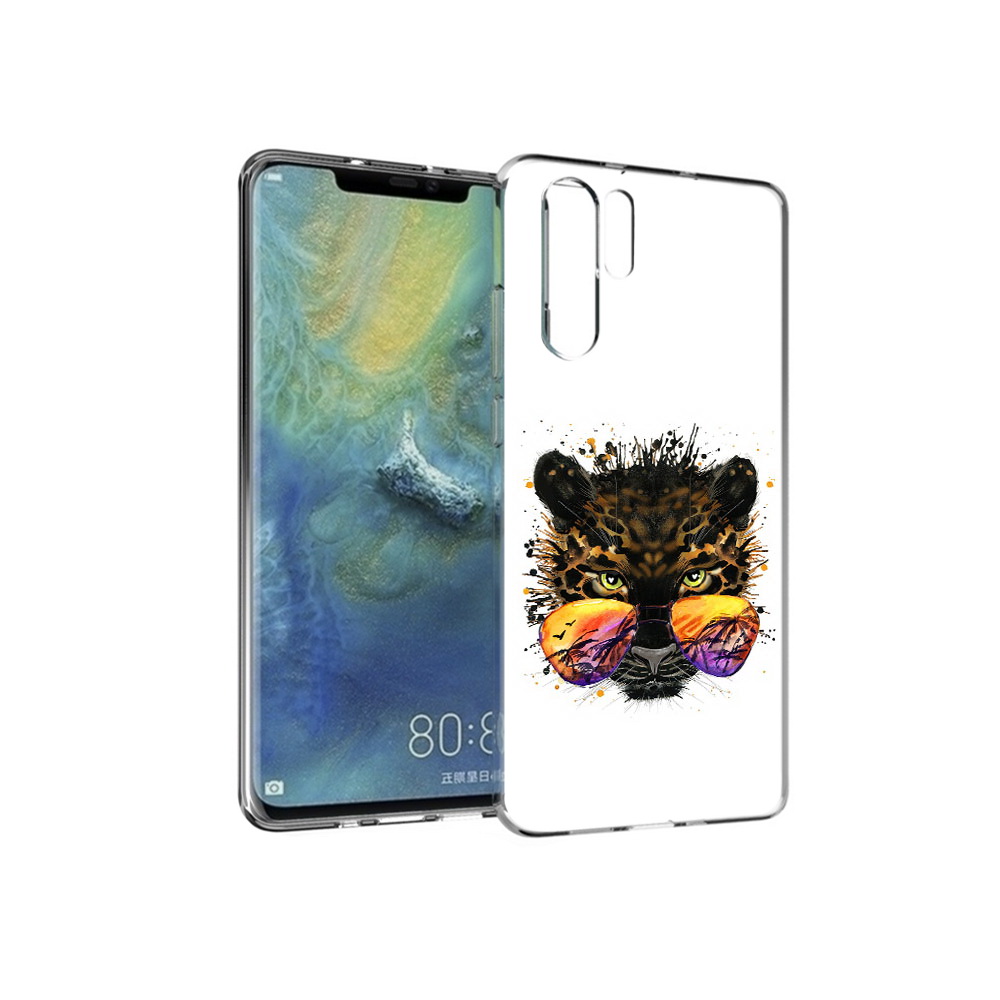 

Чехол MyPads Tocco для Huawei P30 Pro тропический леопард, Прозрачный, Tocco